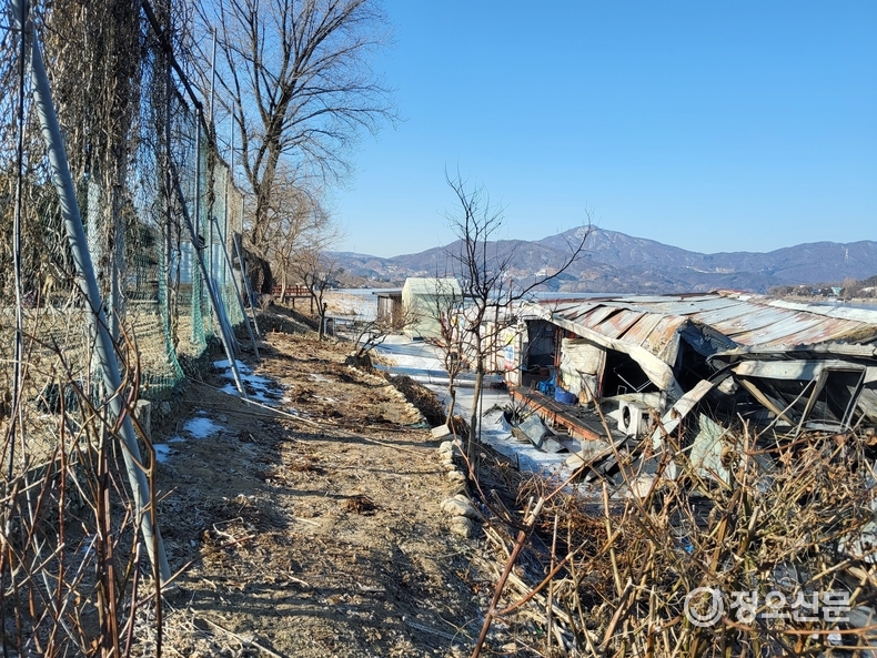 양평군 수변공원 화재현장/사진