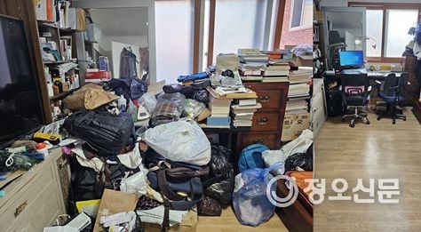 서울 성북구가 위기의 중장년 1인 가구를 발굴하고 6개월에 걸친 지역 자원의 촘촘한 연계와 지원을 통해 ‘희망’을 안겼다. 사진은 삶의 희망을 잃어버린 채 오랜 기간 청소를 하지 않았던 사례자의 집에 청소를 통해 쾌적하고 안정된 환경을 지원한 모습