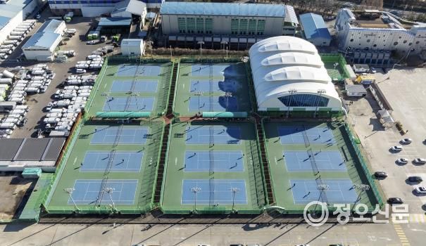 양천구, 목동테니스장 지붕 공사 후 전경