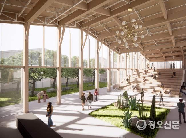 상평산단 휴폐업공장 청년창업공간 리모델링사업-건축설계공모당선작 조감도