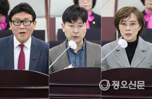 인천 동구의회 의정자유발언-이영복 부의장, 김종호 의원, 장수진 의원