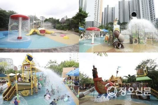관내 조성된 물놀이터 모습