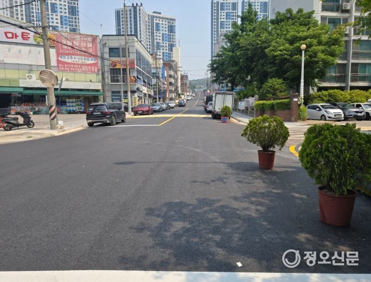 한진로 일원 보도 및 차도 정비사업 완료