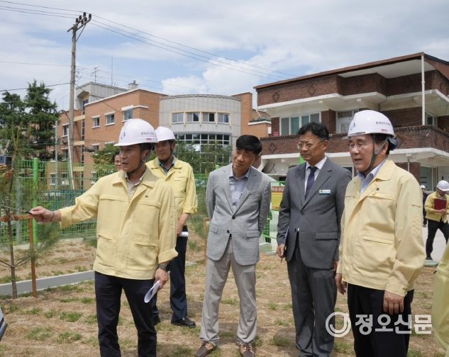 충남교육청, 장마철 앞두고 학교 재해 취약시설 긴급 점검
